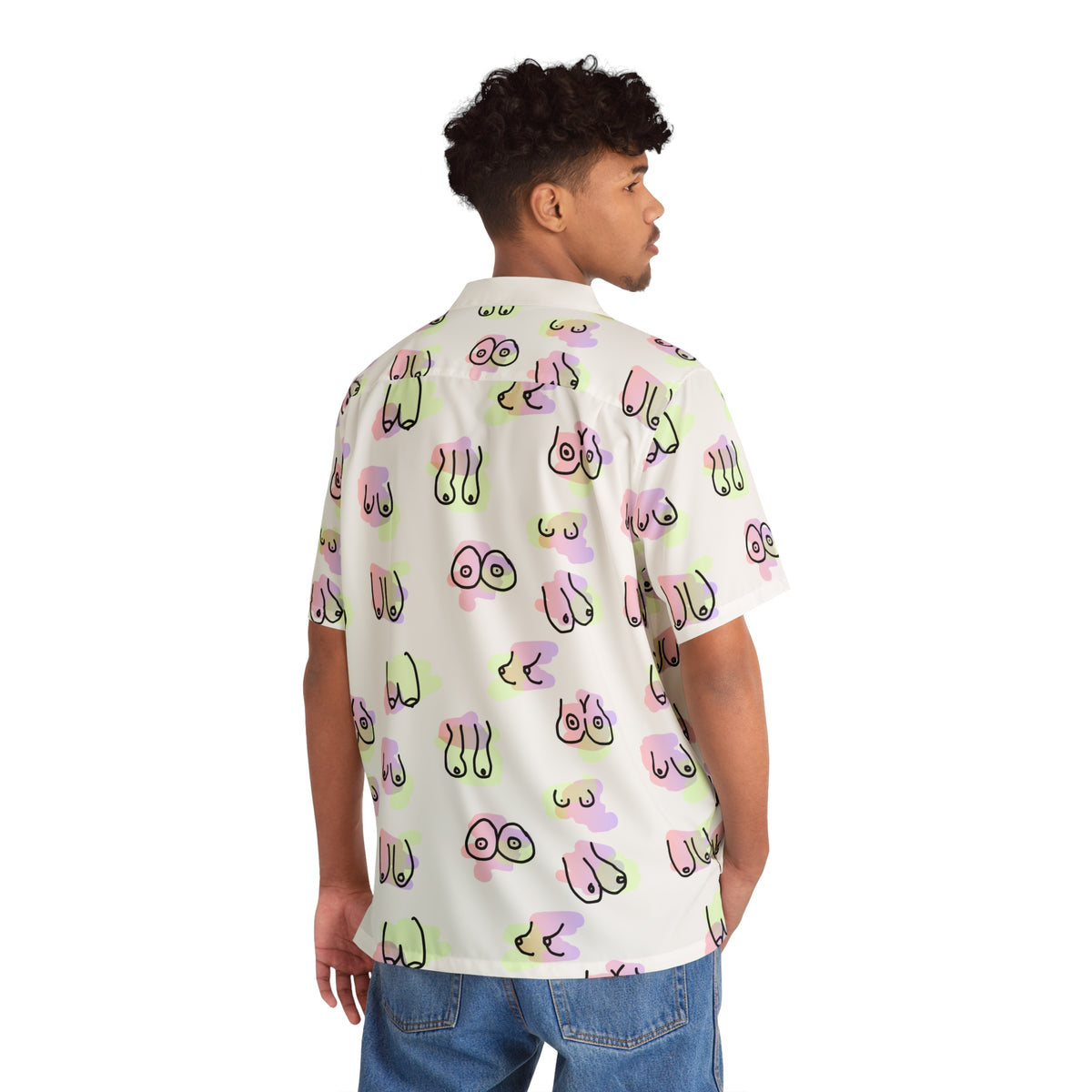 Green and Purple Hawaiian Tiddy Shirt