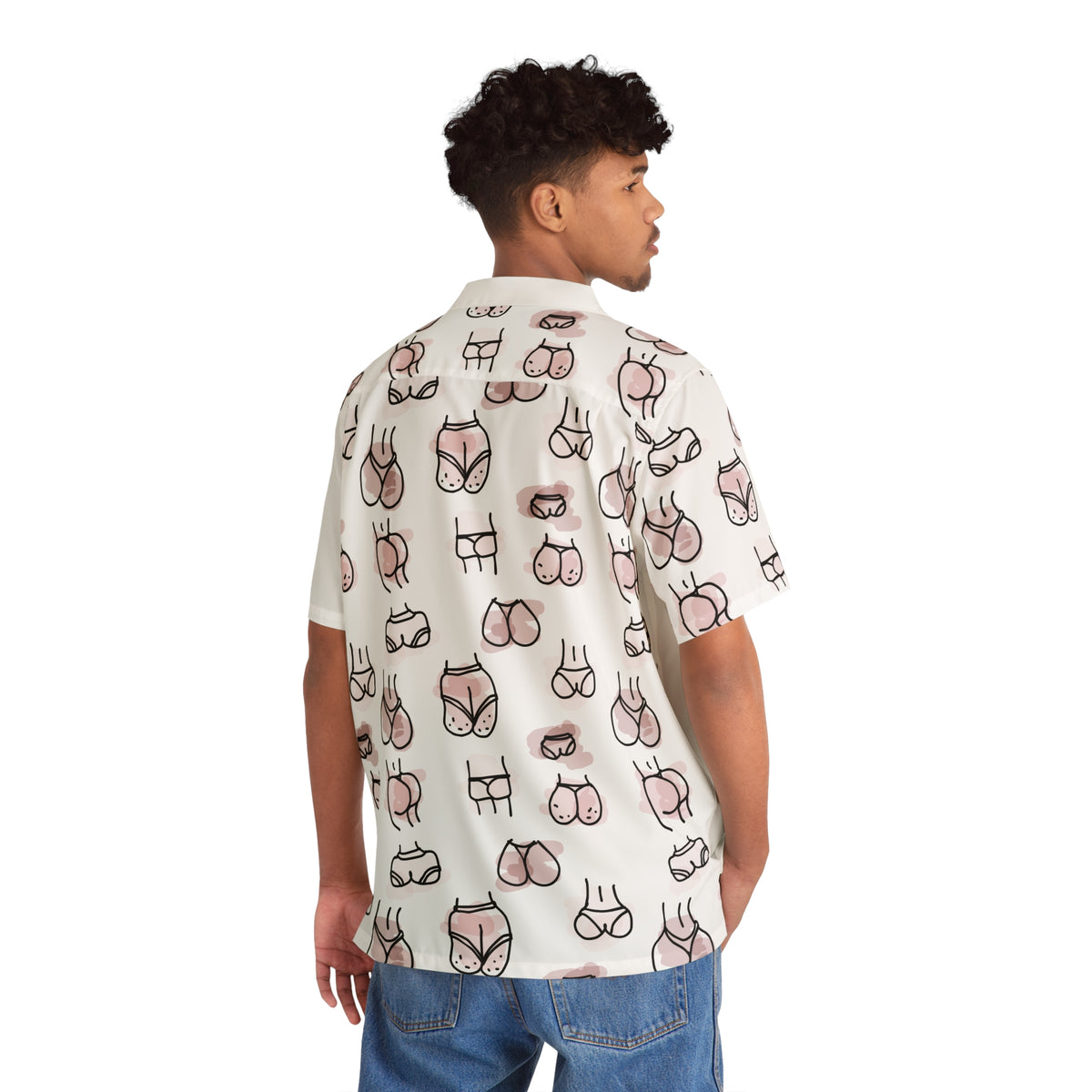 Natural Hawaiian Boodie Shirt- White Block