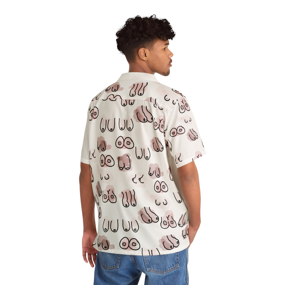 Natural Hawaiian Tiddy Shirt White Block