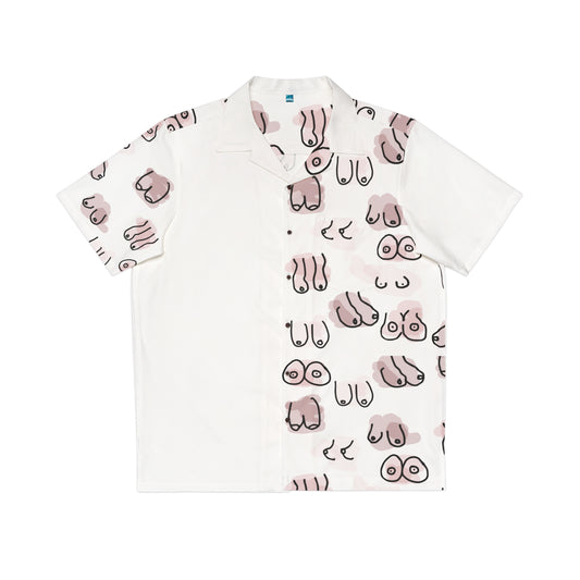 Natural Hawaiian Tiddy Shirt White Block