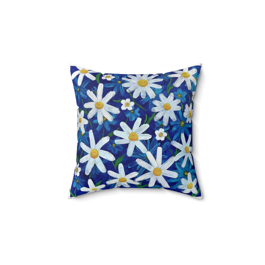 He loves me, he loves me not -Polyester Square Pillow