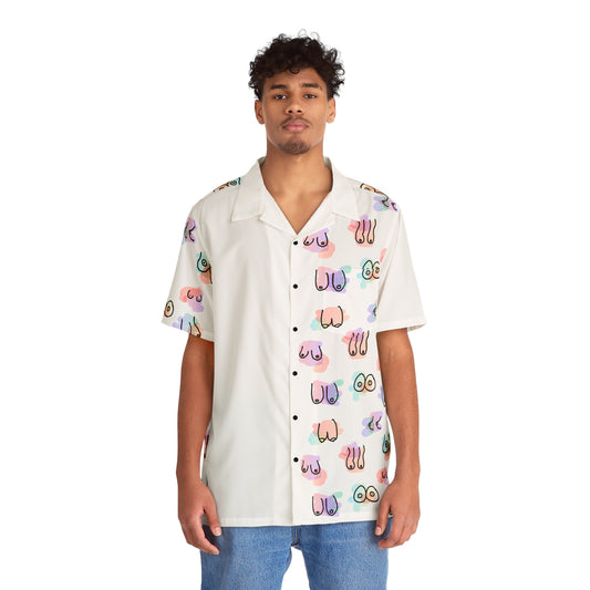 Vibin Hawaiian Tiddy Shirt- White Block