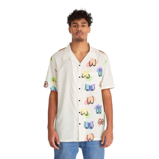 Rainbow Hawaiian Tiddy Shirt -White Block