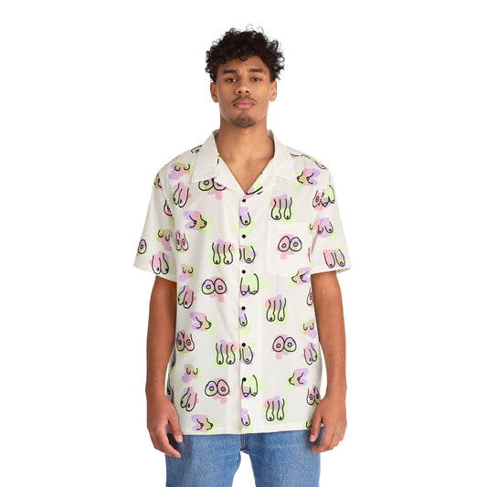 Green and Purple Hawaiian Tiddy Shirt