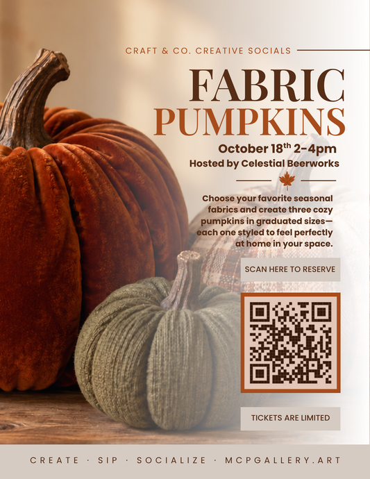 Fabric Pumpkins at Celestial Beerworks