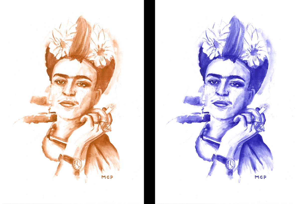 Frida Kahlo Cigarette Print