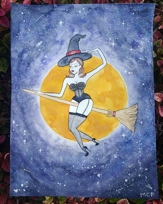 Witch Pin Up Print